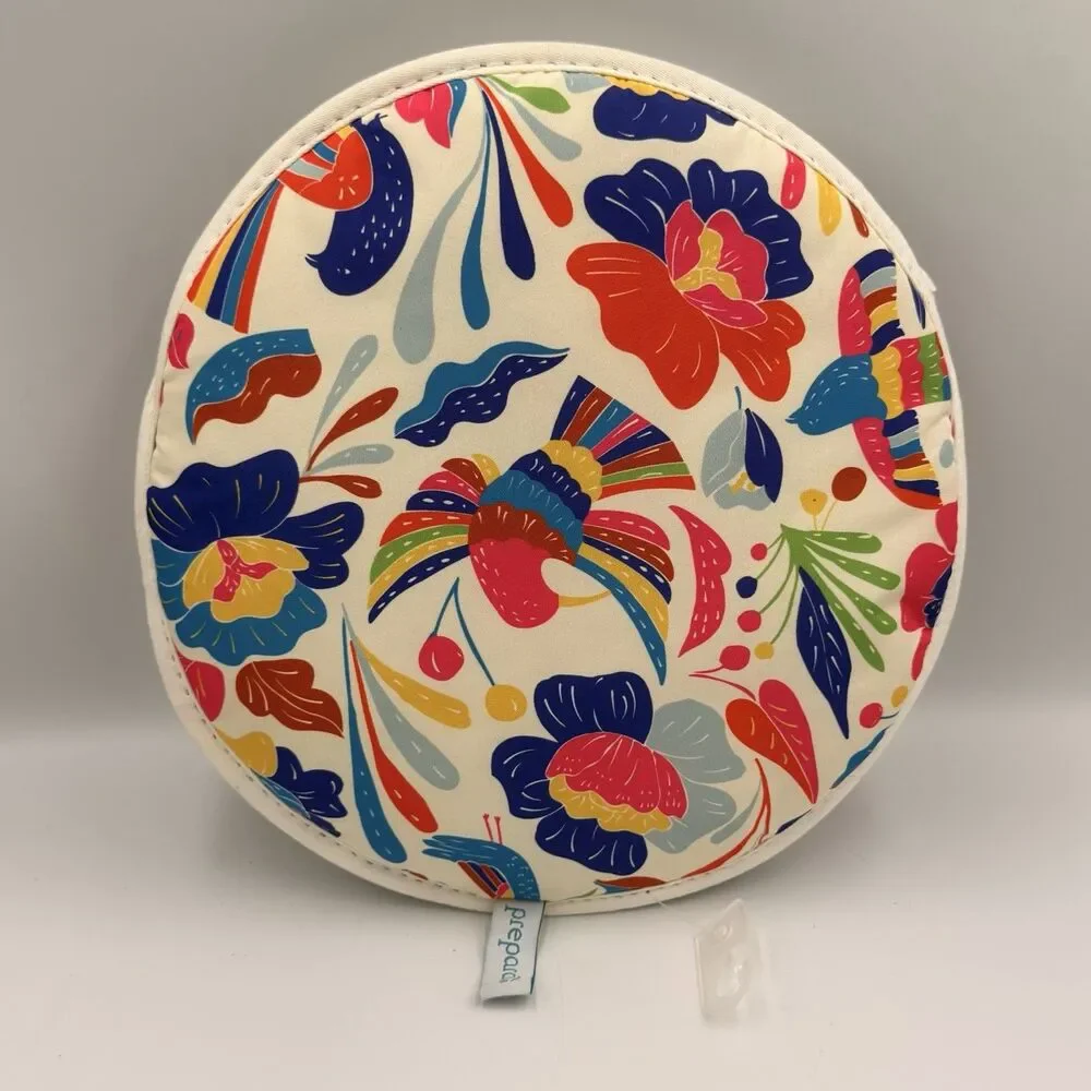 Prepara Oaxaca Fabric Tortilla Warmer 10” Colorful Mexican Folk Art Bird Floral